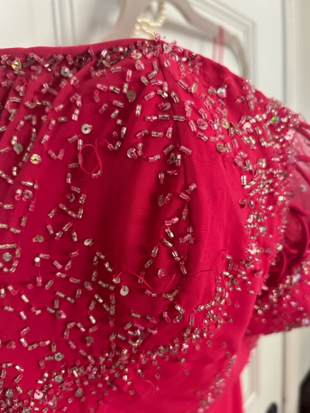 HOT PINK STRAPLESS GOWN - Picture 3 of 11